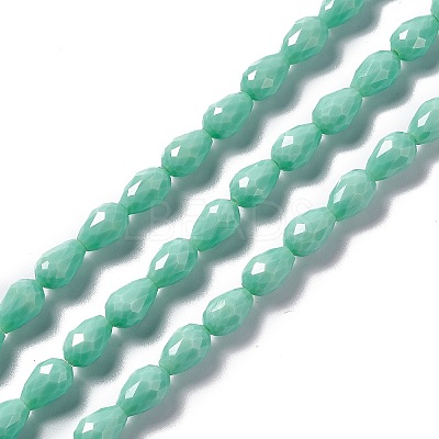 Faceted Glass Beads Strands GLAA-E037-01C-1