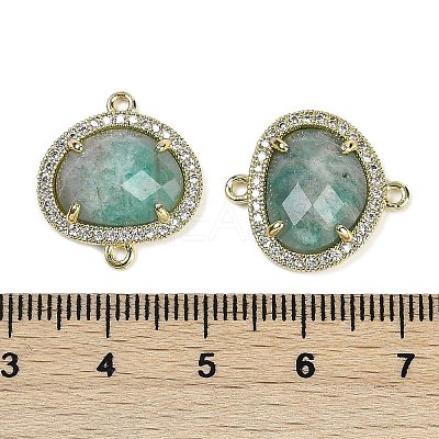 Natural Amazonite Faceted Oval Links G-B126-01G-17-1