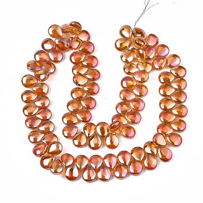 Electroplate Glass Beads Strand EGLA-S188-27-B01-1