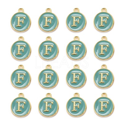 Golden Plated Alloy Enamel Charms ENAM-S118-05F-1
