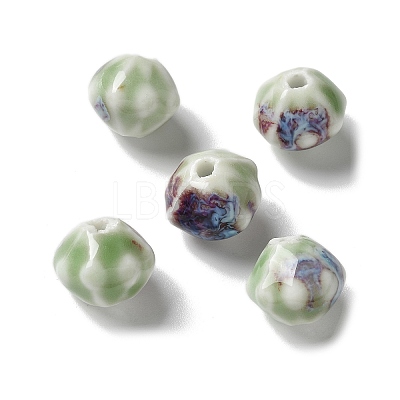 Vintage Porcelain Pumpkin Beads PORC-L080-A07-1