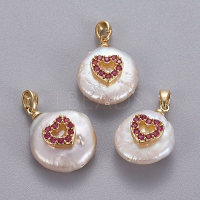 Natural Cultured Freshwater Pearl Pendants KK-L187-03A-1