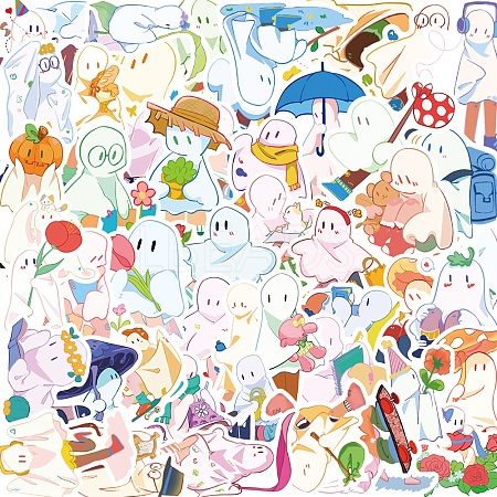 Colorful and Cute Cartoon Ghosts Stickers PW-WGBB16F-01-1