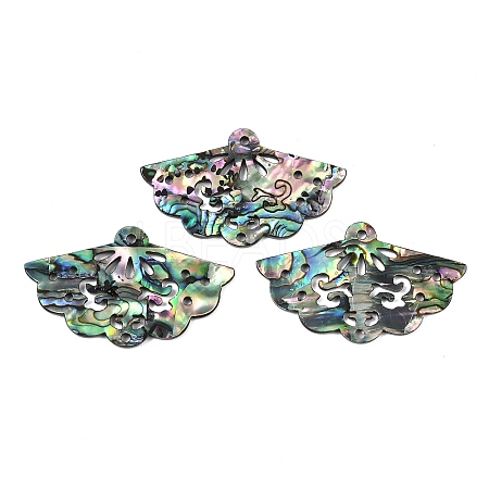 Acrylic Shell Pendants OACR-B039-02-1