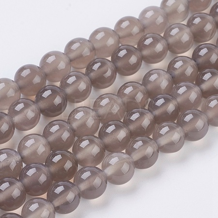 Natural Agate Beads Strands X-G-G583-8mm-08-1