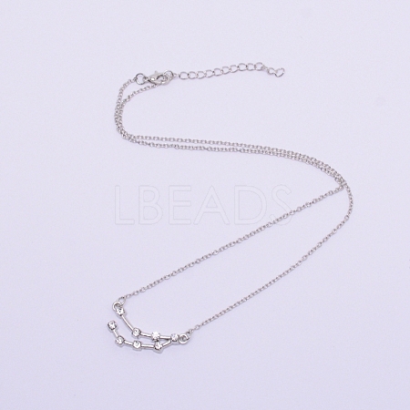 Alloy Rhinestone Pendants Necklaces NJEW-WH0007-02L-1