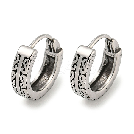 316 Surgical Stainless Steel Hoop Earrings EJEW-D096-23D-AS-1