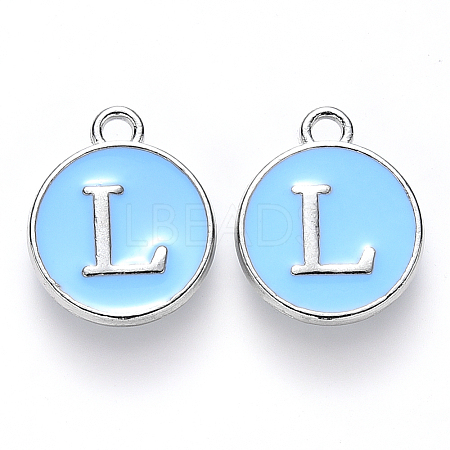 Platinum Plated Alloy Enamel Charms LS-ENAM-S118-04L-P-1