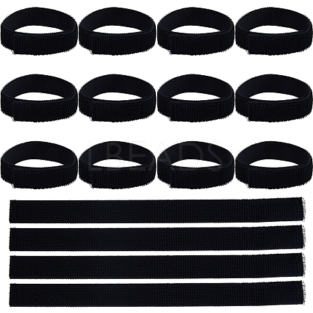 16Pcs Polyester & Nylon Elastic Straps with Hook and Loop Fastener AJEW-FH0007-61A-1
