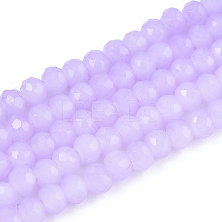 Baking Paint Imitation Jade Glass Bead Strands DGLA-A034-J6MM-A50-1