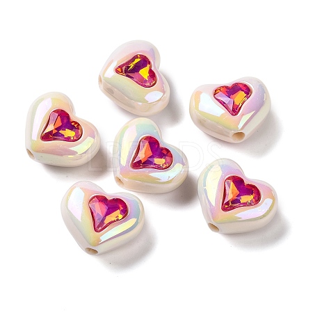 Plating Acrylic Beads OACR-Z022-01F-1