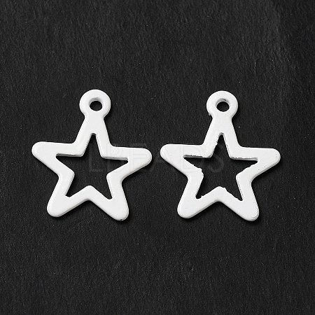 Spray Painted 201 Stainless Steel Charms LS-STAS-I672-14B-1