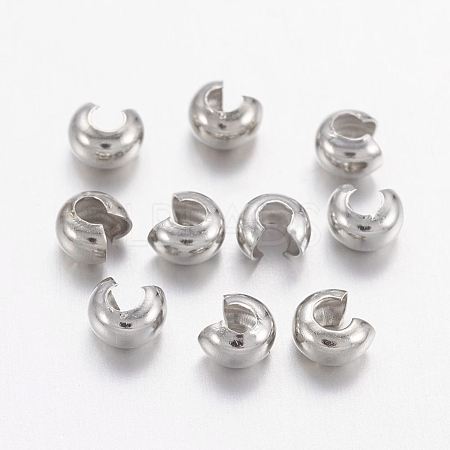 Brass Crimp Beads Covers KK-H291-NFN-NF-1