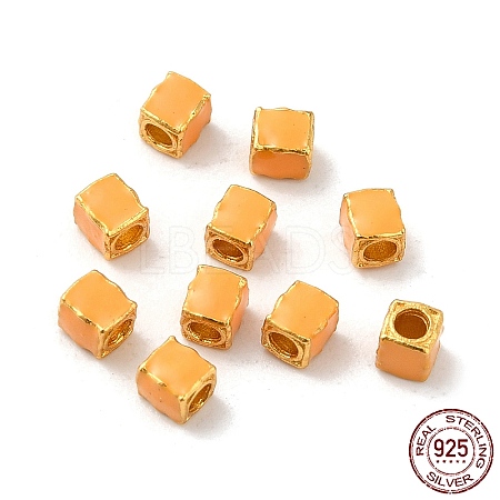Matte Gold Color 925 Sterling Silver Beads STER-M113-23A-04MG-1