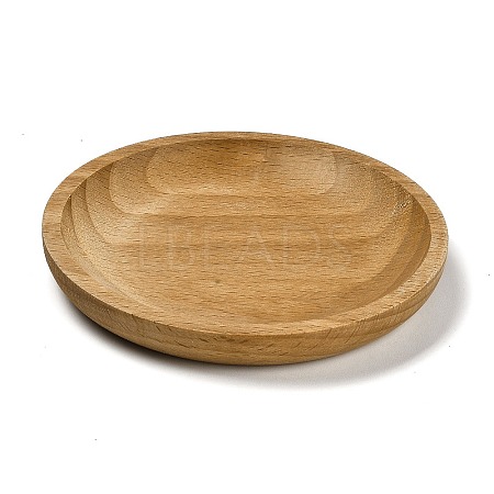 Wood Jewelry Plate Storage Tray WOOD-K010-02-1