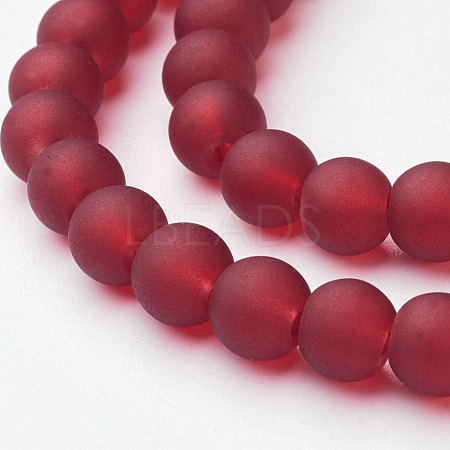 Baking Paint Transparent Glass Bead Strands X-GLAA-S031-6mm-14-1