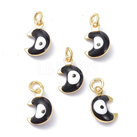 Brass Enamel Charms KK-C218-01G-C-1