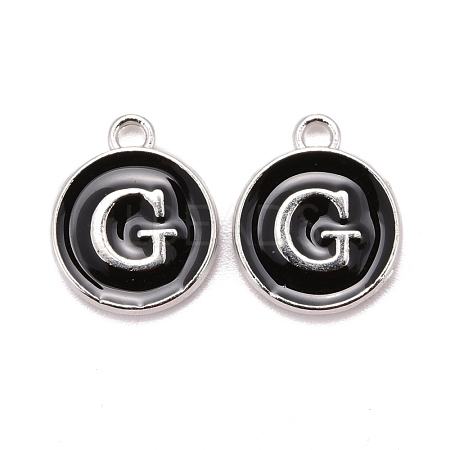 Platinum Plated Alloy Charms X-ENAM-S118-02G-P-1