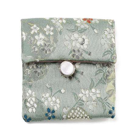 Flower Print Cloth Jewelry Storage Bags ABAG-A009-04B-1