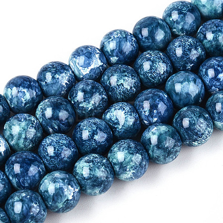 Baking Paint Glass Beads Strands DGLA-N016-8mm-10-1