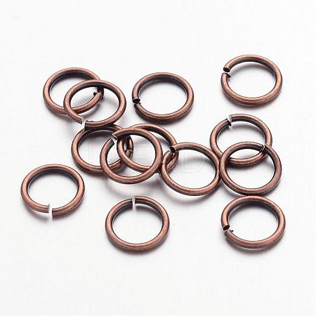 Red Copper Color Brass Open Jump Rings X-JRC8MM-R-1