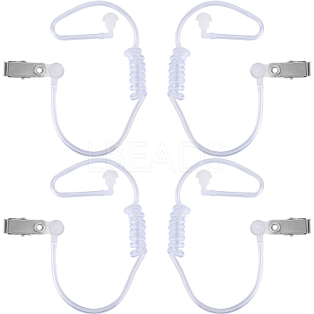 5Pcs PVC Plastic Replacement Acoustic Coil Tube with Earbuds KY-BBC0001-04-1