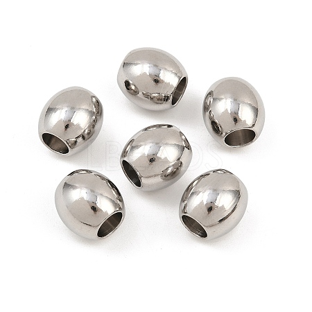 Tarnish Resistant 304 Stainless Steel European Beads LS-STAS-E034-4-1