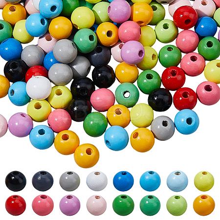640Pcs 16 Colors Schima Wood Beads WOOD-DC0001-39-1