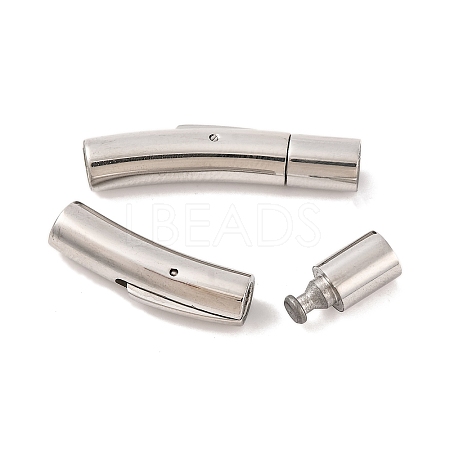Tarnish Resistant 304 Stainless Steel Bayonet Clasps X-STAS-I013-4mm-1