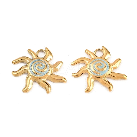 304 Stainless Steel Enamel Pendants STAS-K293-27G-01-1