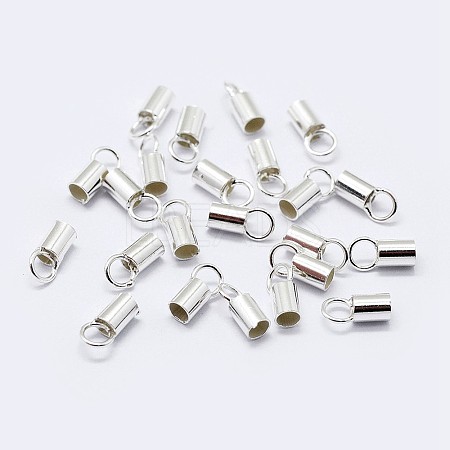 925 Sterling Silver Cord Ends STER-F036-21S-1.3mm-1
