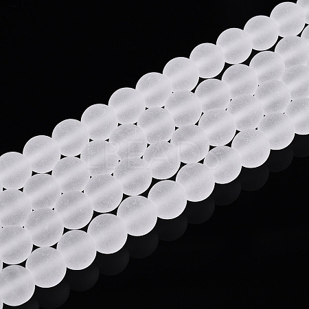 Transparent Glass Beads Strands GLAA-T032-T8mm-MD13-1