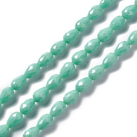Faceted Glass Beads Strands GLAA-E037-01C-1