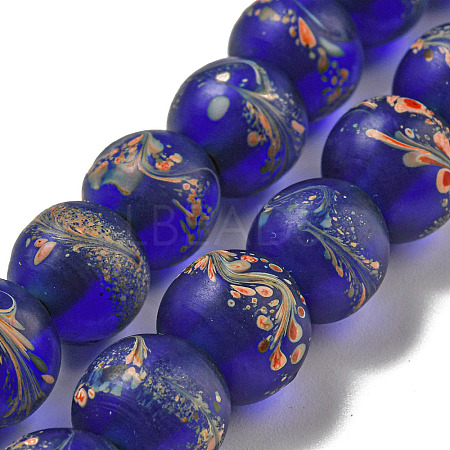 Handmade Lampwork Beads Strands BLOW-D006-07D-1