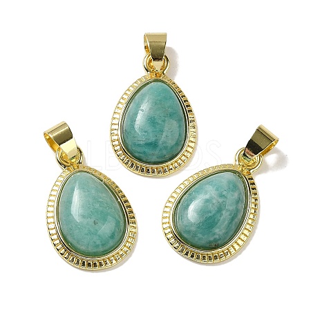 Natural Amazonite Pendants G-M405-05G-05-1