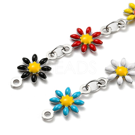 304 Stainless Steel Flower Link Chain CHS-E011-01P-01-1
