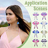 DIY Brass & Epoxy Resin Butterfly Wing Dangle Earring Jewelry Kits DIY-TA0010-65A-9