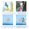 Waterproof PVC Colored Laser Stained Window Film Adhesive Stickers DIY-WH0256-028-3