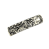 Tibetan Style Hollow Alloy Curved Tube Beads X-TIBEB-Q058-16AS-FF-3