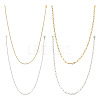16Pcs 4 Style 304 Stainless Steel Chain Necklaces NJEW-TAC0026-1