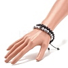 2Pcs 2 Style Cubic Zirconia Braided Bead Bracelet BJEW-JB08050-01-3