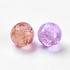 Baking Paint Crackle Glass Beads DGLA-X0006-6mm-06-3