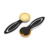 Alloy & Iron Bookmark Cabochon Settings PALLOY-N184-06G-2