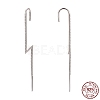 Anti-Tarnish Rhodium Plated 925 Sterling Silver Ear Wrap Crawler Hook Earrings EJEW-AA00271-33A-P-1