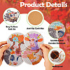 DIY Cattle & Flower Pattern Coaster Diamond Painting Kits DIY-TAC0016-53-16