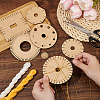 1 Set 6Pcs Wooden Bracelet Knitting Loom Boards TOOL-BC0002-99-3