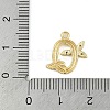 Brass Crystal Rhinestone Letter Links Connector Charms KK-S395-06G-Q-3