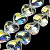 Electroplate Glass Beads Strands X-EGLA-B008-01A-AB02-2
