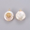 Natural Cultured Freshwater Pearl Pendants PEAR-J004-01G-012-2