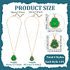 2Pcs 2 Styles Imitation Chalcedony Buddha Pendant Stainless Steel Chain Necklaces NJEW-UN0001-90-3